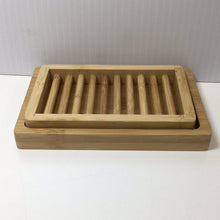 Load image into Gallery viewer, Plantish Dual-Layer Bamboo Soap Dish