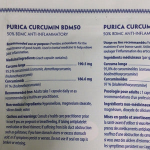 Purica PRO Curcumin BDMC50 Extra Strength Capsules