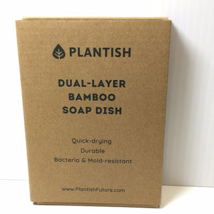 Plantish Dual-Layer Bamboo Soap Dish
