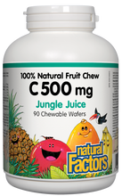 Load image into Gallery viewer, Natural Factors 100% Natural Fruit Chew Vitamin C 500mg Jungle Juice