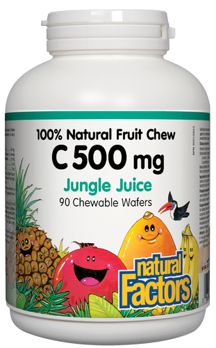 Natural Factors 100% Natural Fruit Chew Vitamin C 500mg Jungle Juice