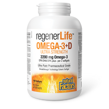 Load image into Gallery viewer, Natural Factors RegenerLife OMEGA-3+D ULTRA STRENGTH  150