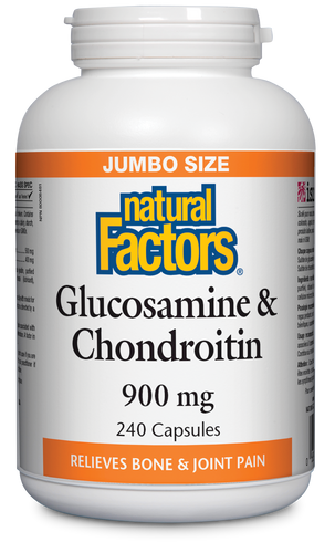 Natural Factors Glucosamine and Chondroitin Sulfate helps relieve the joint pain of osteoarthritis and protects against cartilage deterioration. It is the most natural and successful choice for optimizing joint health and function because it provides the nutrients needed for enhanced joint lubrication, building new connective tissue, and strengthening cartilage. 