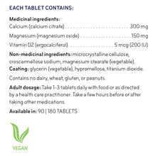 Load image into Gallery viewer, Sisu Calcium & Magnesium 2:1 180 Tablets