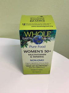 Whole Earth and Sea Women’s Multivitamin and Mineral 50+ 60’s