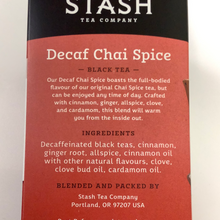 Load image into Gallery viewer, Stash Decaf Chai Spice Tea