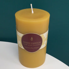 Load image into Gallery viewer, Honey Candles 100% Beeswax Natural Pillars