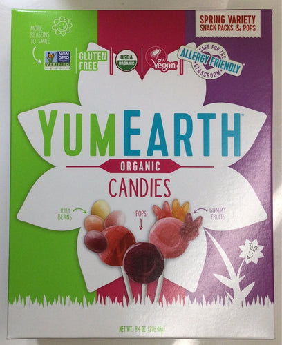 YumEarth Organic Candies Spring Variety Pops, Gummy Fruits & Jelly Beans