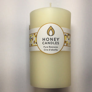 Honey Candles 100% Beeswax 5” Pillars.