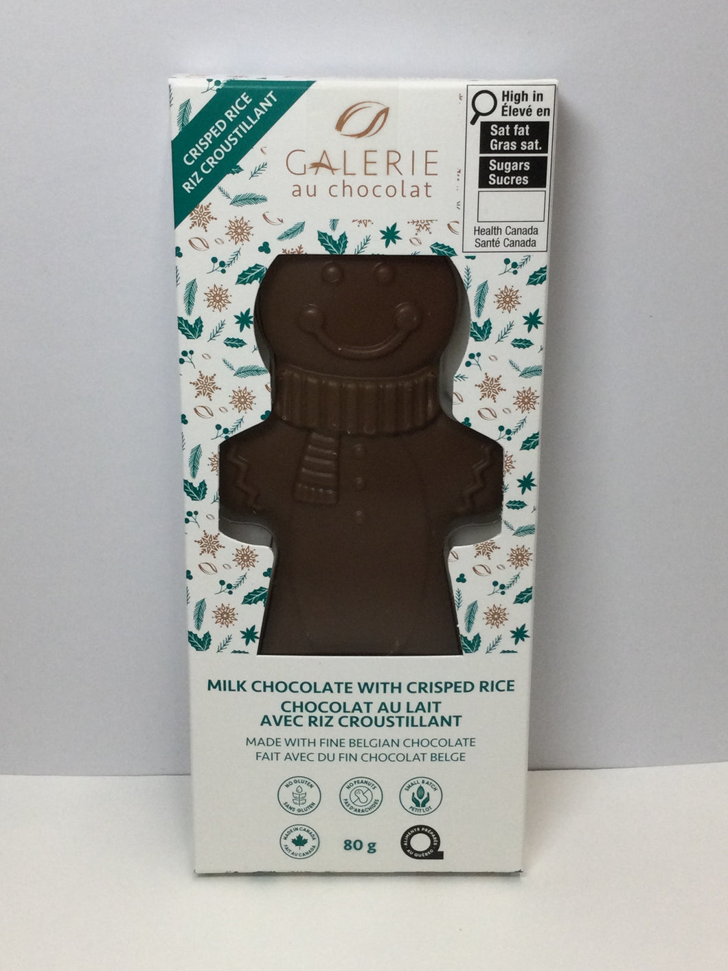 GALERIE au chocolat *Milk Chocolate with Crisped Rice Ginger Man*