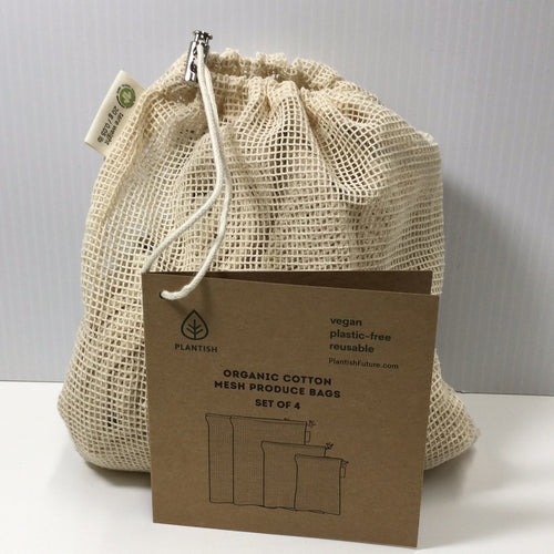 Plantish Organic Cotton Mesh Produce Bags *Set of 4*
