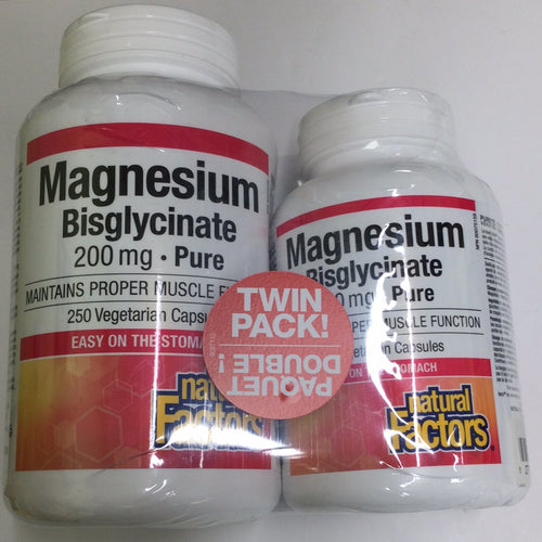 Natural Factors Magnesium Bisglycinate TWIN PACK