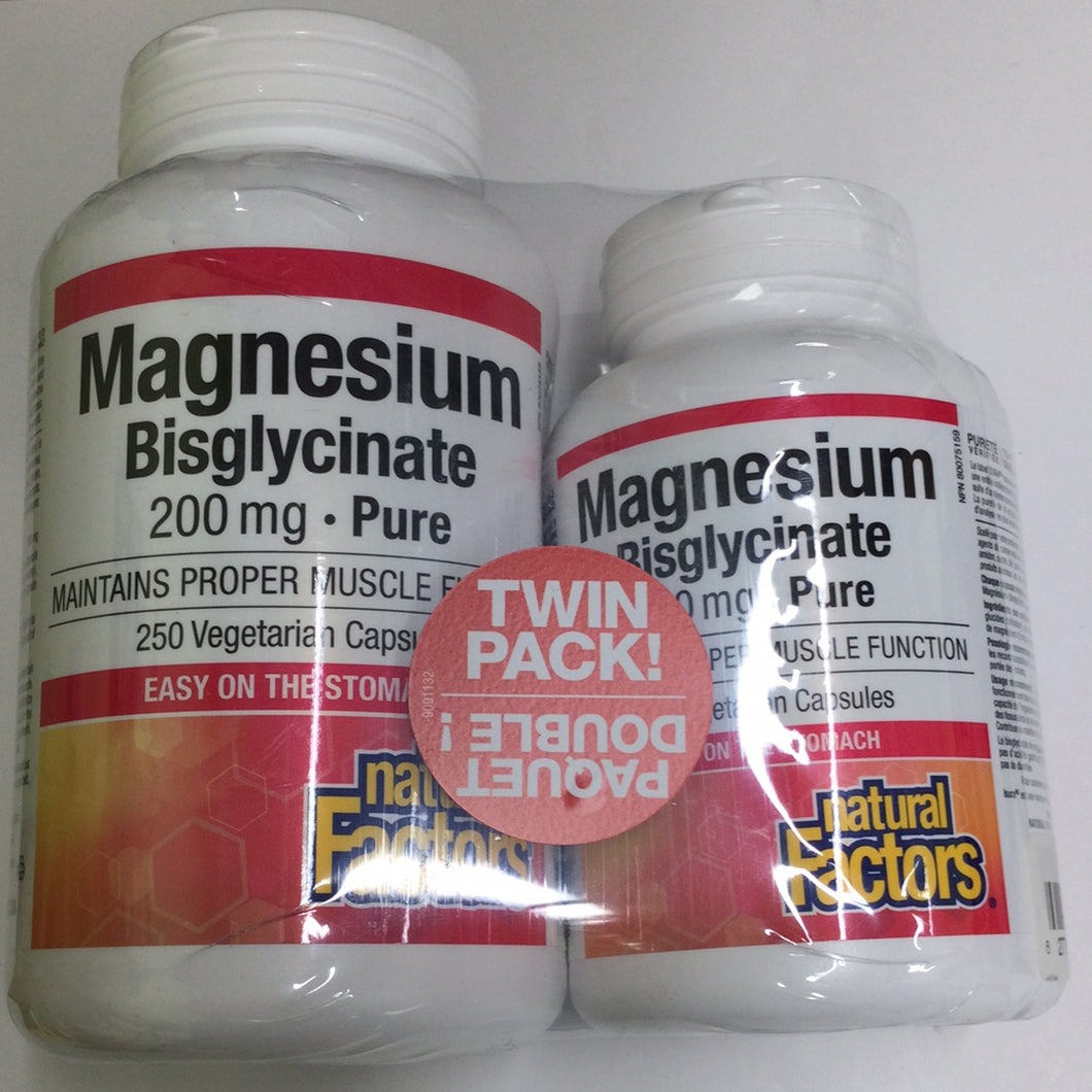 Natural Factors Magnesium Bisglycinate TWIN PACK