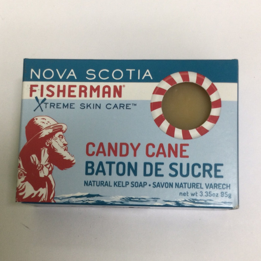 Nova Scotia Fisherman Candy Cane Natural Kelp Soap