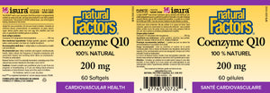Natural Factors Coenzyme Q10 200mg