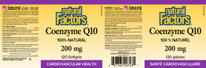 Natural Factors Coenzyme Q10 200mg