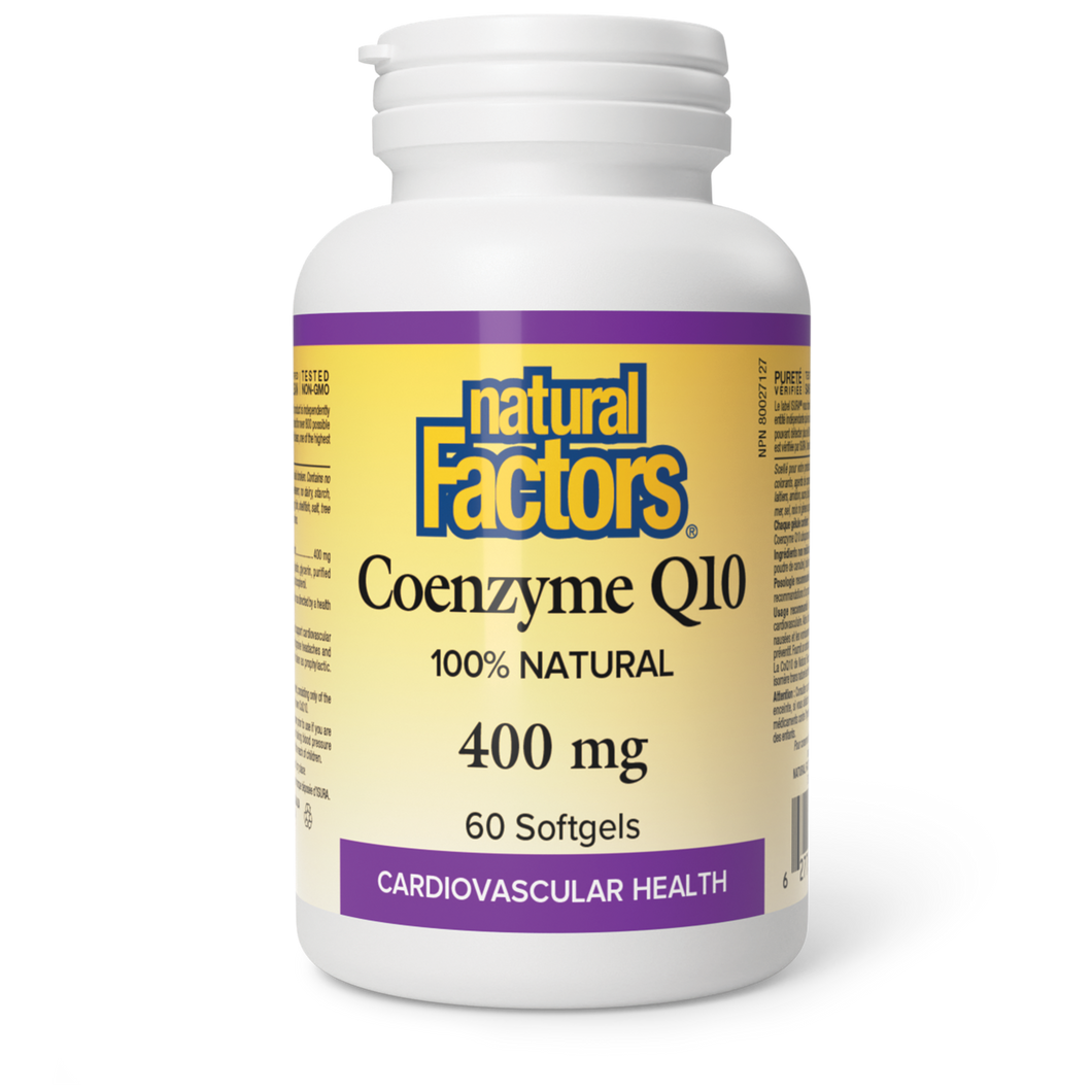 Natural Factors Coenzyme Q10 400 mg. 60 Softgels