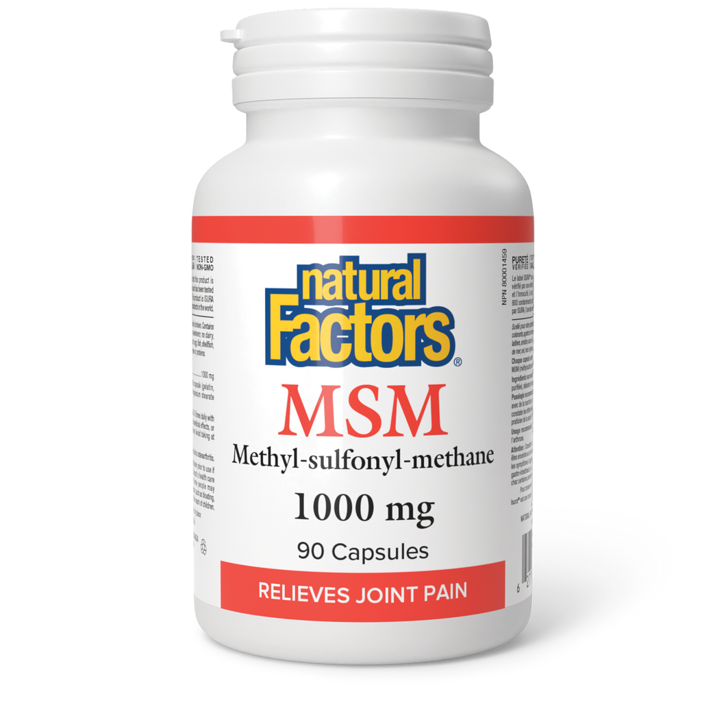 Natural Factors MSM 1,000mg Capsules