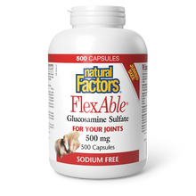 Load image into Gallery viewer, Natural Factors FlexAble Jumbo Size 500 capsules