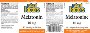 Natural Factors Melatonin Peppermint 10mg