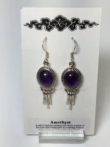Earrings Amethyst with Sterling Silver