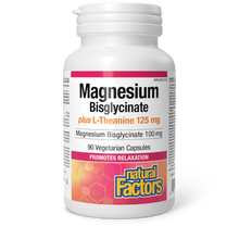 Load image into Gallery viewer, Natural Factors Magnesium Bisglycinate 100mg plus L-Theanine 125mg