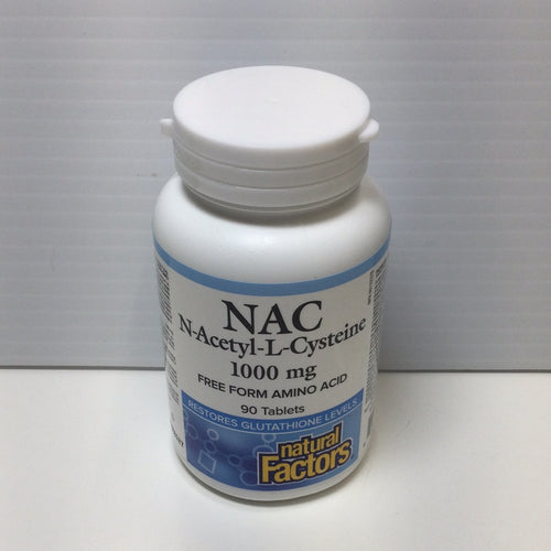 Natural Factors NAC N-Acetyl-L-Cysteine 1000 mg Tablets
