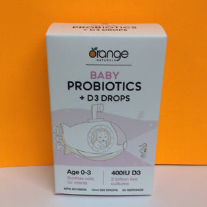 Orange Naturals Baby Probiotics +D3 Drops