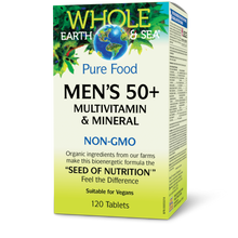 Load image into Gallery viewer, Whole Earth and Sea Pure Food Men’s 50+ Multivitamin &amp; Mineral 120