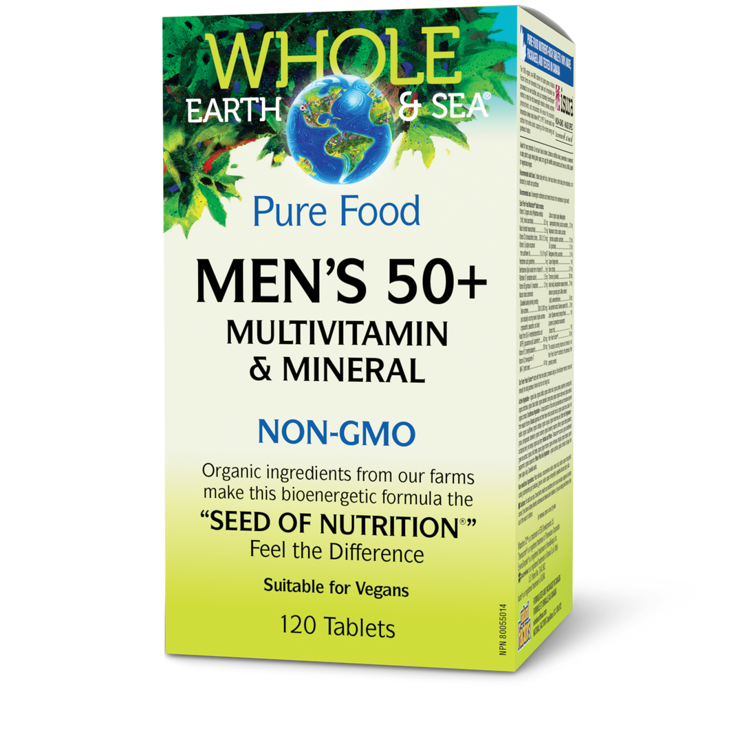 Whole Earth and Sea Pure Food Men’s 50+ Multivitamin & Mineral 120