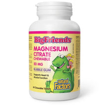 Load image into Gallery viewer, Natural Factors Big Friends Chewable Magnesium Citrate