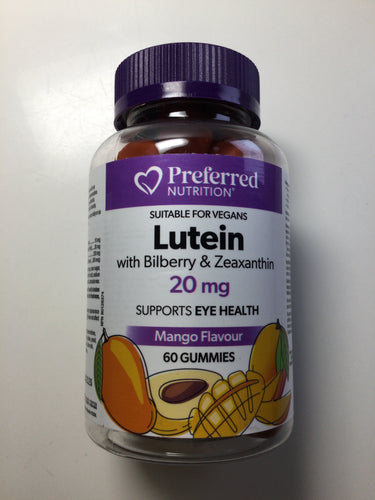 Preferred Nutrition Lutein with Bilberry & Zeaxanthin 20mg Gummies