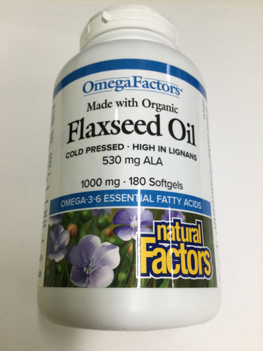 NF Omega Factors Flaxseed Oil 180’s