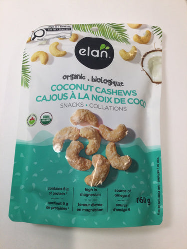 Elan Organic Coconut Cashews