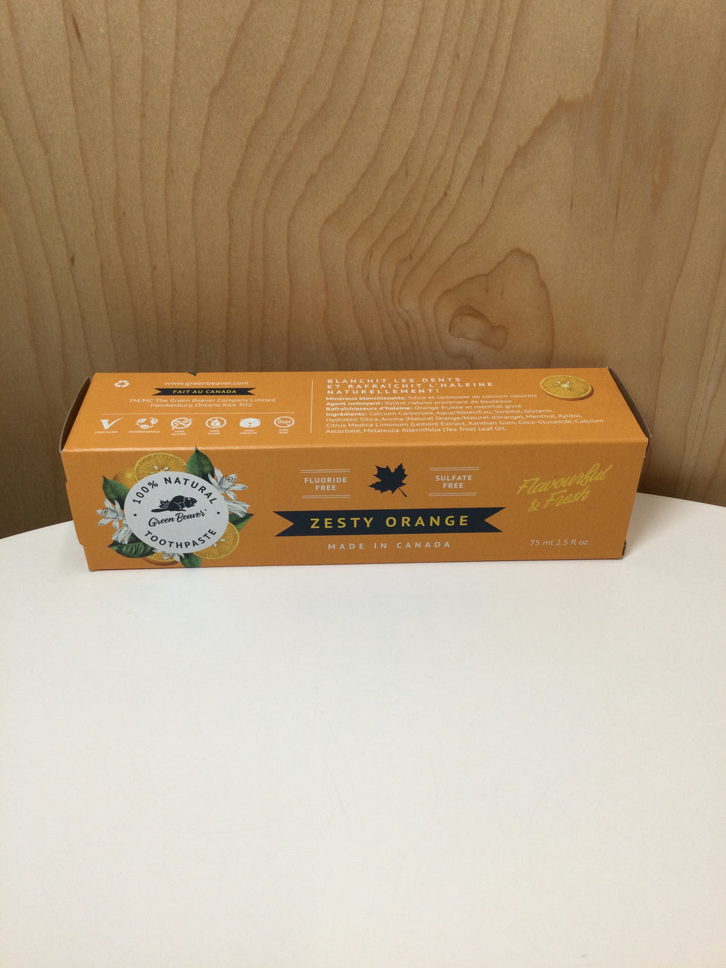 The Green Beaver Co. Natural Zesty Orange Toothpaste