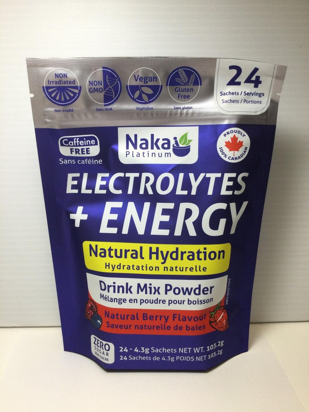 NAKA Platinum Electrolytes + Energy Natural Hydration Drink Powder Sachets