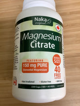 Load image into Gallery viewer, Naka Magnesium Citrate 220’s