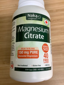 Naka Magnesium Citrate 220’s