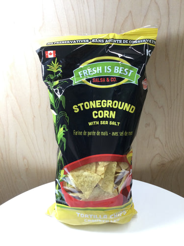 Fresh Is Best Salsa & Co. Stoneground Corn with Sea Salt Tortilla Chips