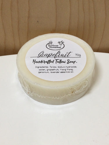 Sunflower Homestead Grapefruit Handcrafted Tallow Soap