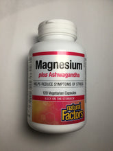 Load image into Gallery viewer, Natural Factors Magnesium plus Ashwagandha