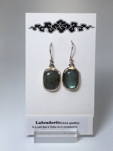 Earrings Labradorite (AAA quality) and Sterling Silver