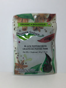 Splendor Garden Organic Black Peppercorns