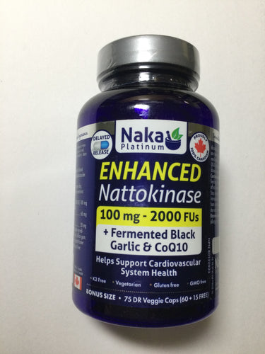 NAKA Platinum Enhanced Nattokinase with FermentedBlack Garlic & CoQ10