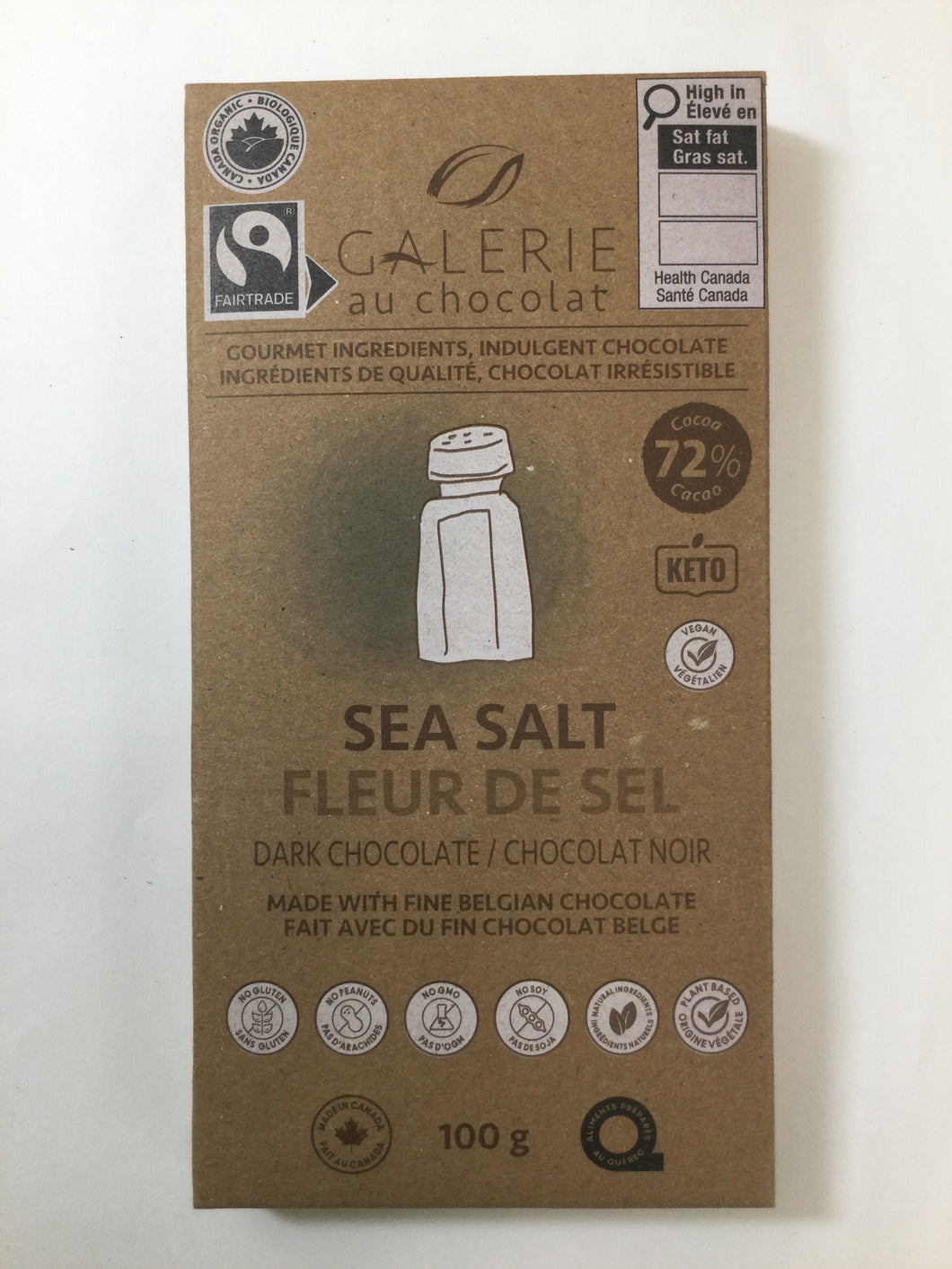 Galerie Au Chocolat Sea Salt Dark Chocolate Bar