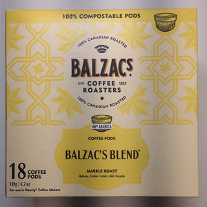 Balzac’s 100% Compostable Coffee Pods ‘Balzac’s Blend Marble Roast’
