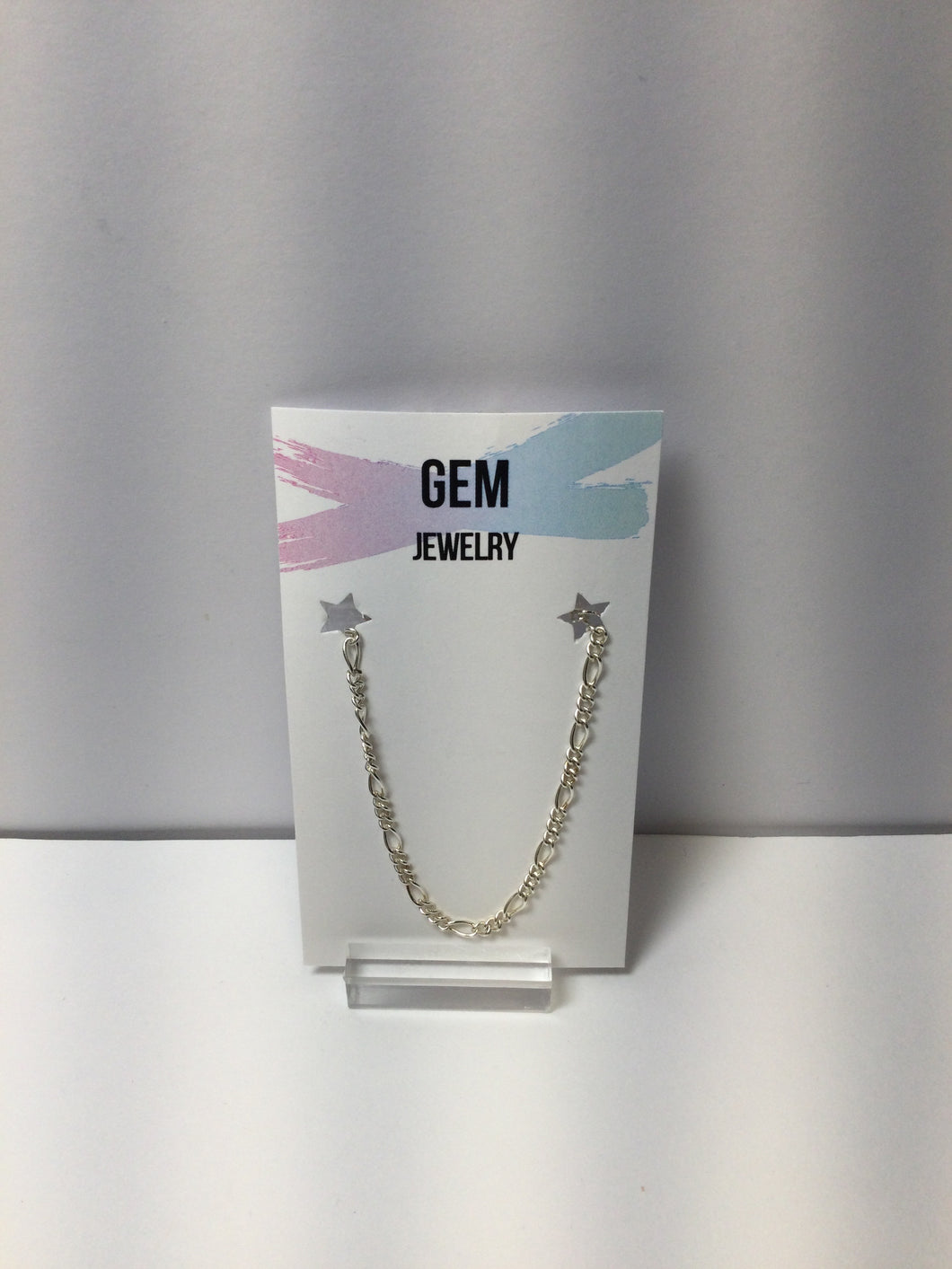 GEM JEWELRY- Classic Sterling Silver Figaro Chain
