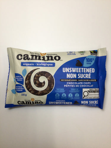 Fair Trade Camino Organic Unsweetened Chocolate Chips