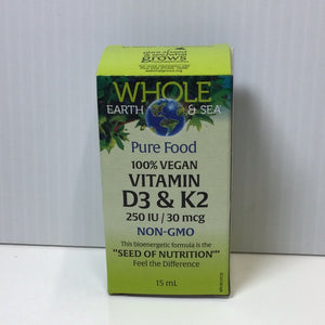 Whole Earth & Sea 100% Vegan D3 & K2