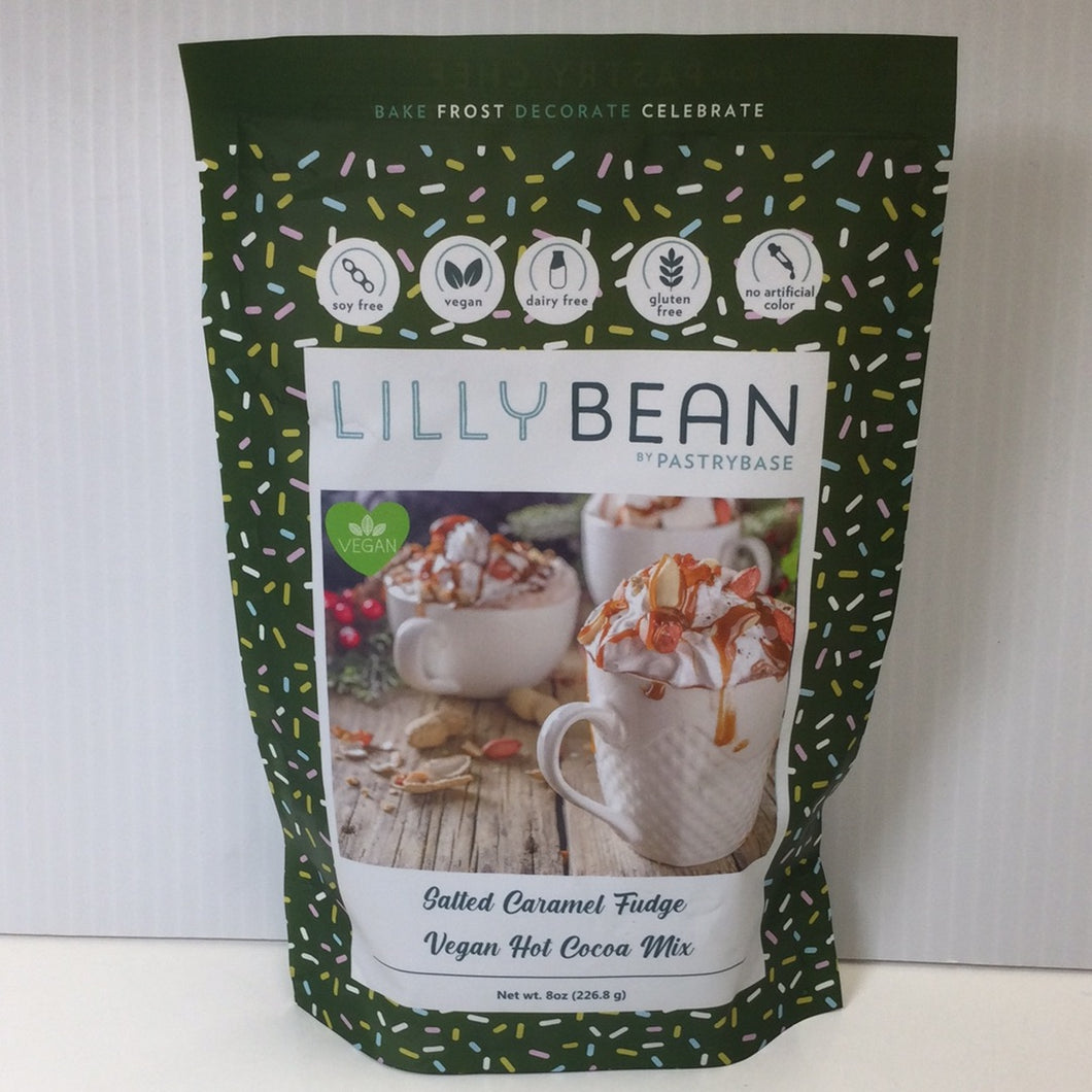 LillyBean by PastryBase Salted Caramel Fudge Vegan Hot Cocoa Mix
